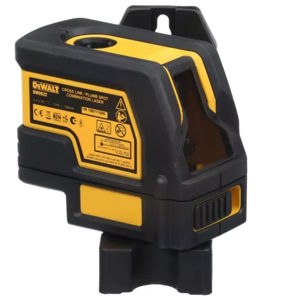 DEWALT 165 ft. Red Self-Leveling Cross-Line and Plumb Spot Laser Level with (3) AAA Batteries & Case