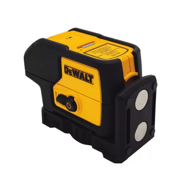 DEWALT 100 ft. Green Self-Leveling 3-Spot Laser Level with (2) AA Batteries & Case