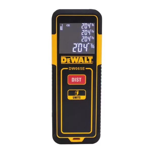 DEWALT Cross Line Laser Level with Bonus 65 ft. Laser Distance Measurer