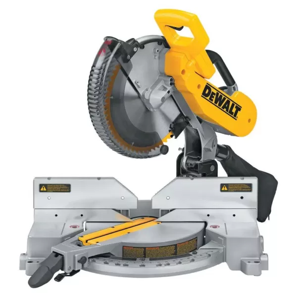 DEWALT 15 Amp Corded 12 in. Double-Bevel Compound Miter Saw with Heavy-Duty Stand