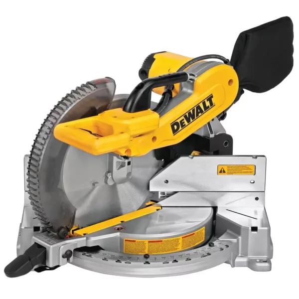 DEWALT 15 Amp Corded 12 in. Double Bevel Compound Miter Saw with Bonus Heavy-Duty Work Stand