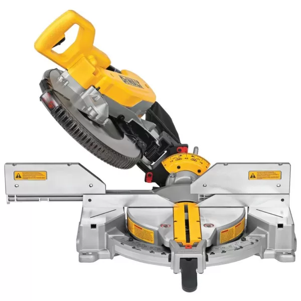 DEWALT 15 Amp Corded 12 in. Double Bevel Compound Miter Saw with Bonus Heavy-Duty Work Stand