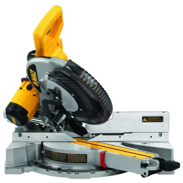 DEWALT 15 Amp Corded 12 in. Double-Bevel Sliding Compound Miter Saw with Bonus 20 Series 12 in. 60T Fine Finish Saw Blade