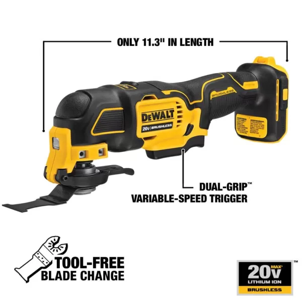 DEWALT ATOMIC 20-Volt MAX Cordless Brushless Oscillating Multi-Tool (Tool-Only)