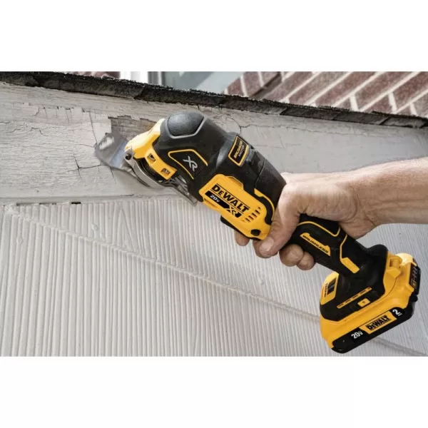 DEWALT 20-Volt MAX XR Cordless Brushless 3-Speed Oscillating Multi-Tool with (1) 20-Volt 2.0Ah Battery & (1) 4.0Ah Battery