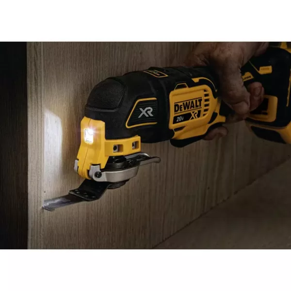 DEWALT 20-Volt MAX XR Cordless Brushless 3-Speed Oscillating Multi-Tool with (1) 20-Volt 2.0Ah Battery & 4-1/2 in. Grinder