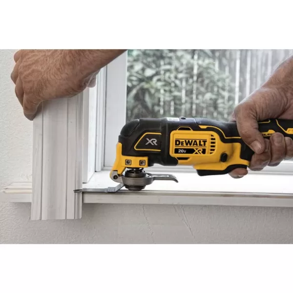 DEWALT 20-Volt MAX XR Cordless Brushless 3-Speed Oscillating Multi-Tool with (1) 20-Volt 2.0Ah Battery & 4-1/2 in. Grinder