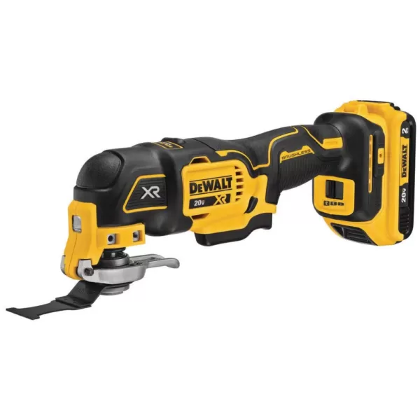 DEWALT 20-Volt MAX XR Cordless Brushless 3-Speed Oscillating Multi-Tool with (1) 20-Volt 2.0Ah Battery & 5 in. Sander