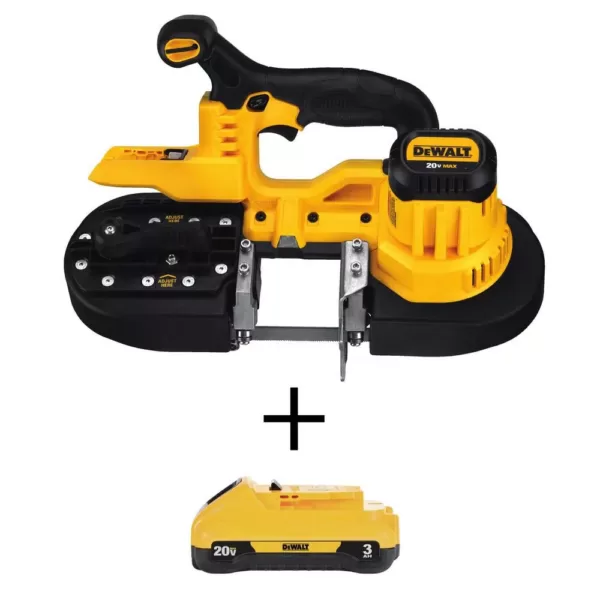 DEWALT 20-Volt MAX Lithium-Ion Cordless Band Saw (Tool-Only) with 20-Volt MAX Compact Lithium-Ion 3.0 Ah Battery Pack