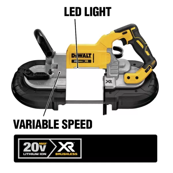 DEWALT 20-Volt MAX XR Cordless Brushless Deep Cut Band Saw (Tool-Only)