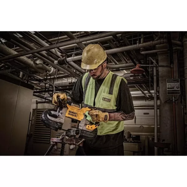 DEWALT 20-Volt MAX XR Cordless Brushless Deep Cut Band Saw with 4-1/2 in. Grinder & (2) 20-Volt Batteries 5.0Ah