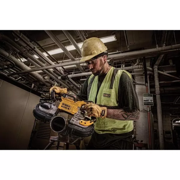 DEWALT 20-Volt MAX XR Cordless Brushless Deep Cut Band Saw with 4-1/2 in. Grinder & (1) 20-Volt Battery 5.0Ah & Charger