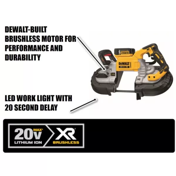 DEWALT 20-Volt MAX Cordless Brushless 5 in. Dual Switch Bandsaw (Tool-Only)