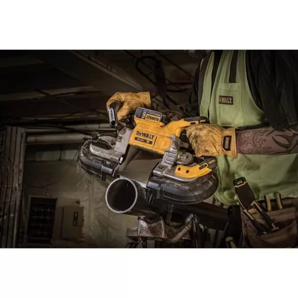 DEWALT 20-Volt MAX Cordless Brushless 5 in. Dual Switch Bandsaw with (2) 20-Volt Batteries 5.0Ah & Charger