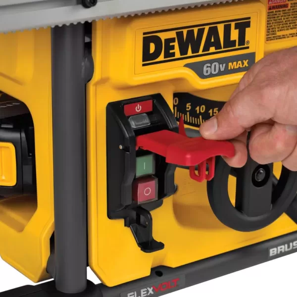 DEWALT FLEXVOLT 60-Volt MAX  Cordless Brushless 8-1/4 in. Table Saw Kit with (3) FLEXVOLT 6.0Ah Batteries