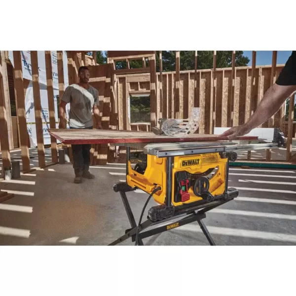 DEWALT 15 Amp Corded 8-1/4 in. Compact Jobsite Tablesaw with Bonus Compact Table Saw Stand