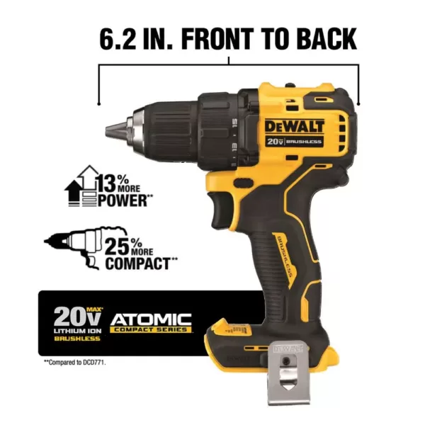 DEWALT ATOMIC 20-Volt MAX Cordless Brushless Compact 1/2 in. Drill/Driver with (1) 20-Volt 4.0Ah Battery