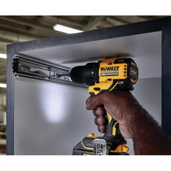 DEWALT ATOMIC 20-Volt MAX Cordless Brushless Compact 1/2 in. Drill/Driver, (2) 20-Volt 1.3Ah & (1) 20-Volt 5.0Ah Batteries