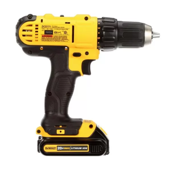 DEWALT 20-Volt MAX Cordless 1/2 in. Drill/Driver, (2) 20-Volt 1.3Ah Batteries, (1) 20-Volt 3.0Ah Battery & Charger