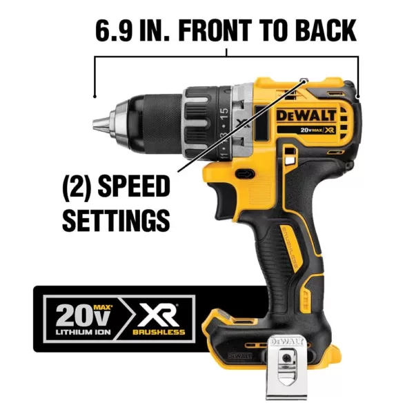 DEWALT 20-Volt MAX XR Cordless Brushless 1/2 in. Drill/Driver with (1) 20-Volt 5.0Ah Battery, Charger & 6-1/2 in. Circular Saw