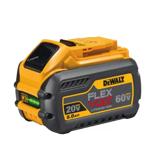 DEWALT FLEXVOLT 20-Volt/60-Volt MAX Lithium-Ion 9.0Ah Battery Pack with Fan Cooled Fast Charger