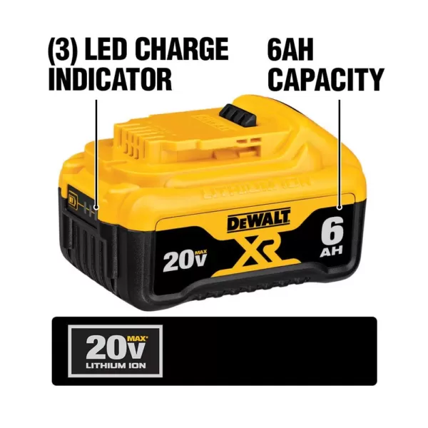 DEWALT 20-Volt MAX XR Premium Lithium-Ion 6.0Ah Battery Pack (3-Pack)