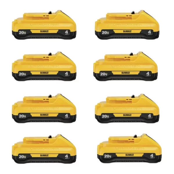 DEWALT 20-Volt MAX Compact Lithium-Ion 4.0Ah Battery Pack (8-Pack)