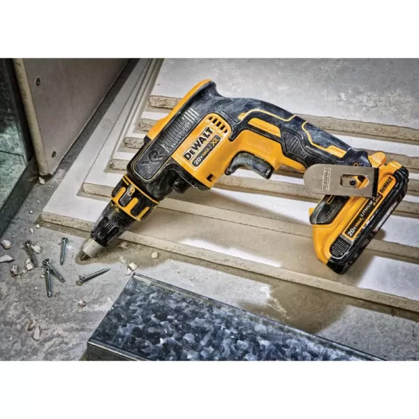 DEWALT 20-Volt MAX XR Cordless Brushless Drywall Screw Gun with (2) 20-Volt 2.0Ah Batteries & Cut-Out Tool