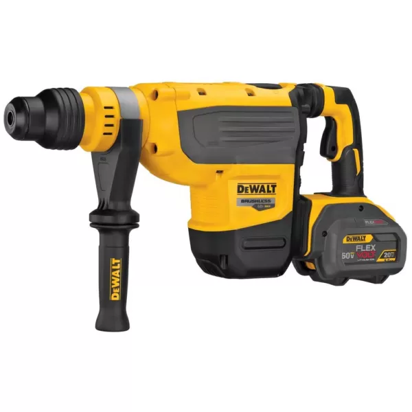 DEWALT FLEXVOLT 60-Volt MAX Brushless 1-7/8 in. SDS MAX Rotary Hammer, (2) FLEXVOLT 9.0Ah Batteries & 1/2 in. Impact Wrench