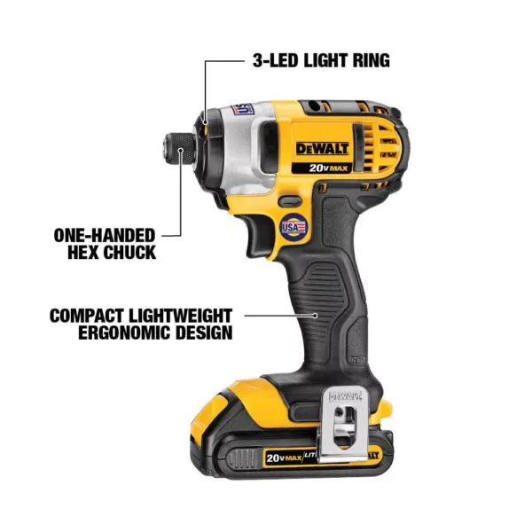 DEWALT 20-Volt MAX Cordless Drill/Impact Combo Kit (2-Tool) with (2) 20-Volt 1.3Ah Batteries, Charger & Reciprocating Saw