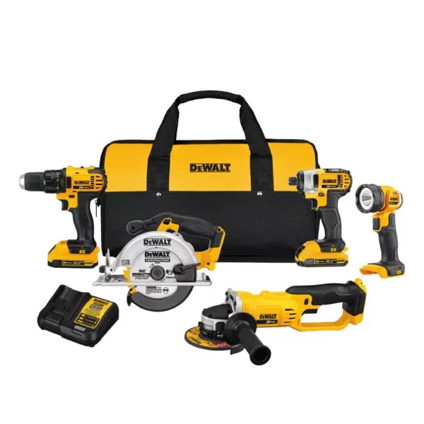 DEWALT 20-Volt MAX Cordless Combo Kit (5-Tool) with (2) 20-Volt 2.0Ah Batteries & Charger