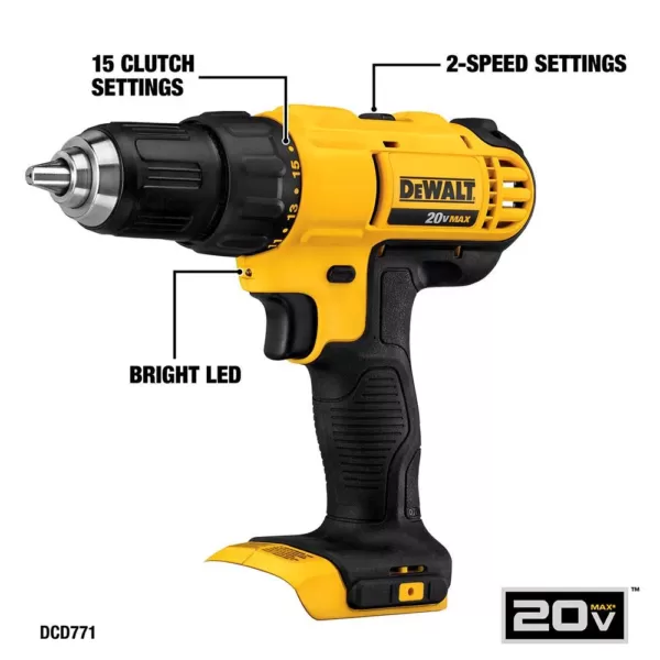 DEWALT 20-Volt MAX Cordless Combo Kit (5-Tool) with (1) 20-Volt 4.0Ah Battery, (1) 20-Volt 2.0Ah Battery & 5in. Sander