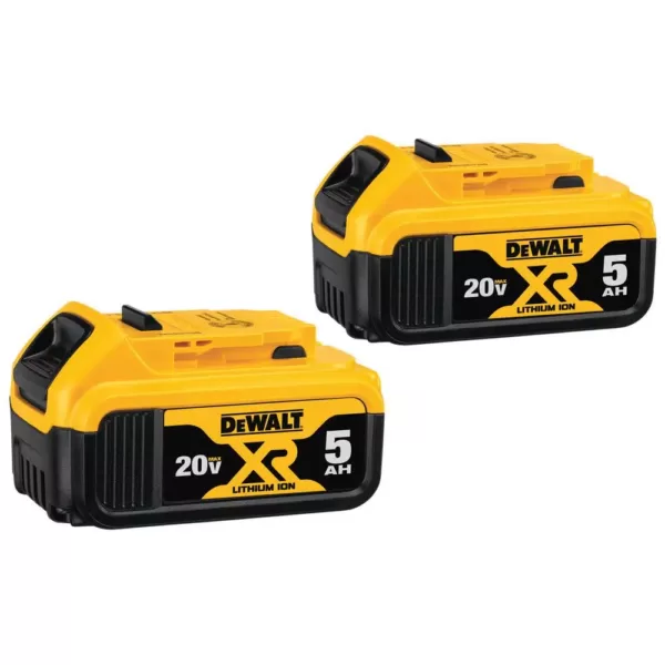 DEWALT 20-Volt MAX XR Cordless Combo Kit (5-Tool) with (4) 20-Volt 5.0Ah Batteries & Charger