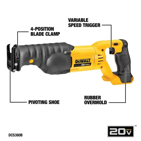 DEWALT 20-Volt MAX Cordless Combo Kit (6-Tool) with (1) 20-Volt 4.0Ah Battery, (1) 20-Volt 2.0Ah Battery & Charger