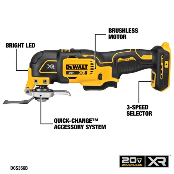 DEWALT 20-Volt MAX Cordless Combo Kit (6-Tool) with (1) 20-Volt 4.0Ah Battery, (1) 20-Volt 2.0Ah Battery & Charger