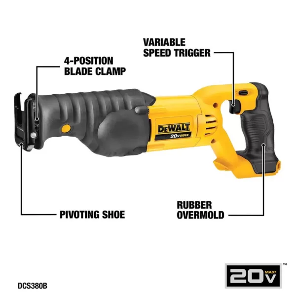 DEWALT 20-Volt MAX Cordless Combo Kit (8-Tool) with (2) 20-Volt 2.0Ah Batteries & Charger