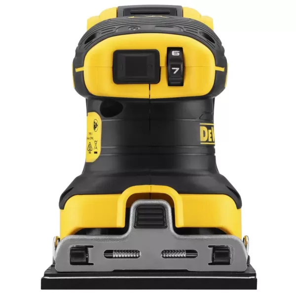 DEWALT 20-Volt MAX XR Cordless Brushless 1/4 Sheet Sander with 5 in. Random Orbital Sander & (1) 20-Volt Battery 5.0Ah