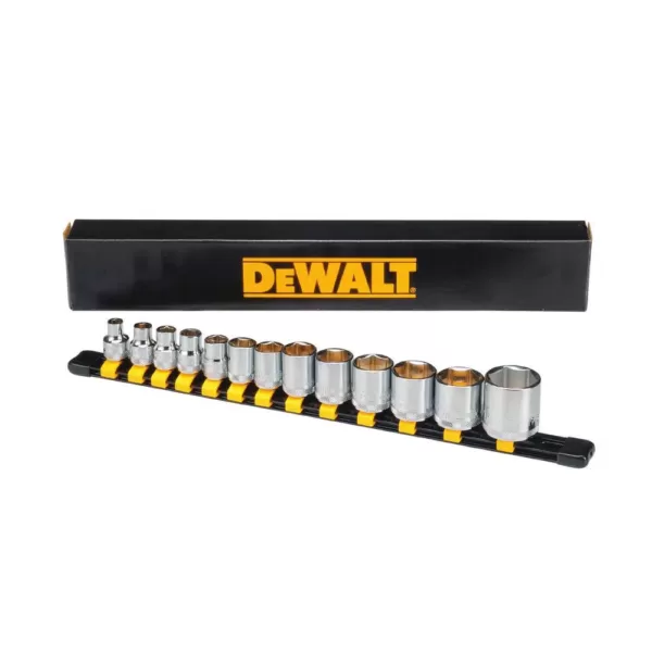 DEWALT 3/8 in. Drive Pear Head Ratchet with Bonus 3/8 in. Drive Socket Set (13-Piece)