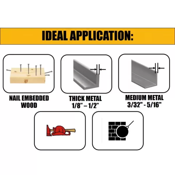 DEWALT 6 in. 6 Teeth per in. Taper Back Bi-Metal Reciprocating Saw Blade (5-Pack)