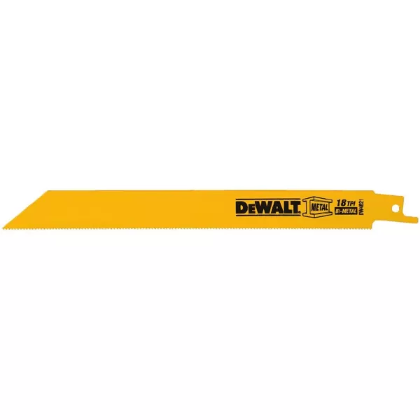 DEWALT 8 in. 18 Teeth per in. Demolition Reciprocating Saw Blade (5-Pack)