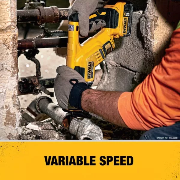 DEWALT 20-Volt MAX XR Cordless Brushless Compact Reciprocating Saw with (1) 20-Volt Battery 4.0Ah & Charger