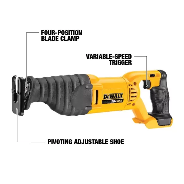 DEWALT 20-Volt MAX Cordless Reciprocating Saw with (1) 20-Volt Battery 3.0Ah