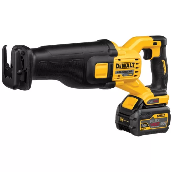 DEWALT FLEXVOLT 60-Volt MAX Cordless Brushless Reciprocating Saw with (2) FLEXVOLT 6.0Ah Batteries