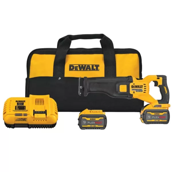 DEWALT FLEXVOLT 60-Volt MAX Cordless Brushless Reciprocating Saw with (2) FLEXVOLT 9.0Ah Batteries