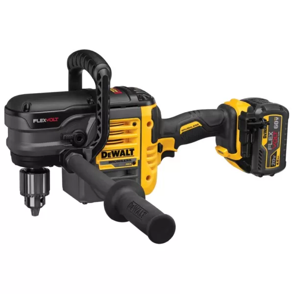 DEWALT FLEXVOLT 60-Volt MAX Cordless Brushless 1/2 in. Stud & Joist Drill with E-Clutch & (2) FLEXVOLT 6.0Ah Batteries