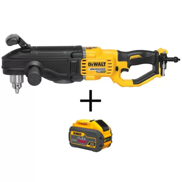 DEWALT FLEXVOLT 60-Volt MAX Cordless In-line 1/2 in. Stud & Joist Drill with E-Clutch & (1) FLEXVOLT 9.0Ah Battery