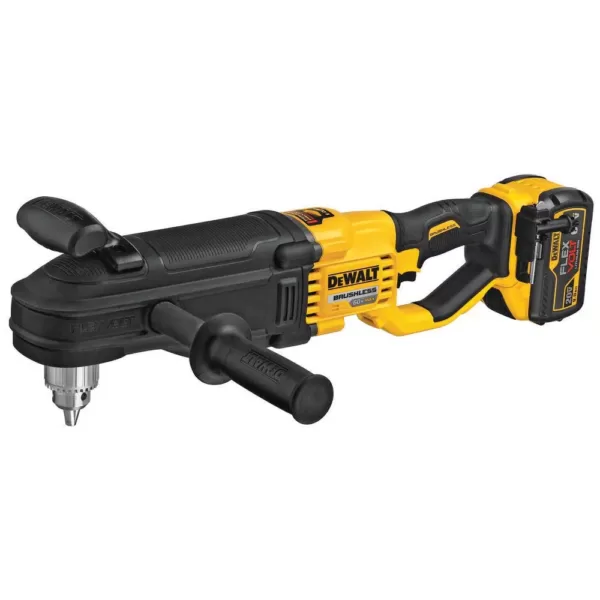 DEWALT FLEXVOLT 60-Volt MAX Cordless In-line 1/2 in. Stud & Joist Drill with E-Clutch & (2) FLEXVOLT 9.0Ah Batteries