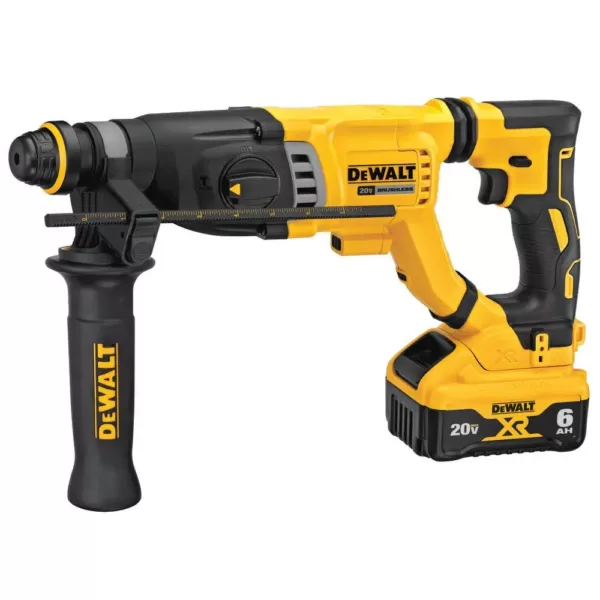 DEWALT 20-Volt MAX Cordless Brushless 1-1/8 in. SDS Plus D-Handle Rotary Hammer with (2) 20-Volt XR 6.0Ah Batteries & Charger