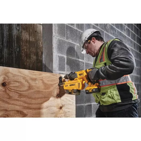 DEWALT 20-Volt MAX Cordless Brushless 1-1/8 in. SDS Plus D-Handle Rotary Hammer w/ Dust Extractor & (2) 20-Volt 6.0Ah Batteries