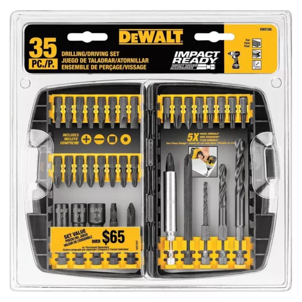 DEWALT IMPACT READY Drilling and Fastening Set (35-Piece)